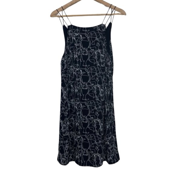 silence + noise Dresses & Skirts - SILENCE + NOISE | Black Short Dress White Abstract Elephant Pattern | Size L